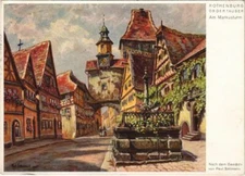 Old postcard Rothenburg Am Markusturm GERMANY (1077238)