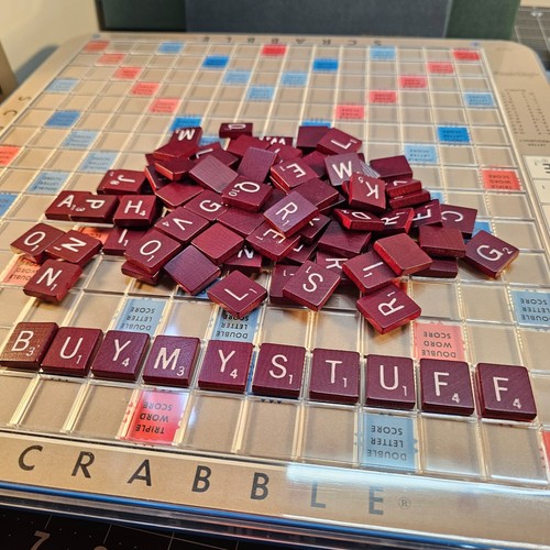 Scrabble Deluxe Edition Game Turntable By Selchow & Righter Vintage - Picture 11 of 14