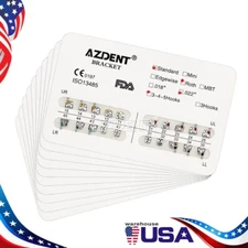 AZDENT Dental Orthodontics Brackets Braces Standard Roth Slot.022 Hook 3-4-5