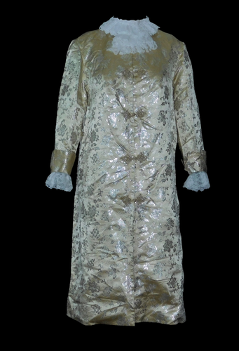 Men's Leisure Silk Brocade Banyan Long Frock Coat - Picture 6 of 10