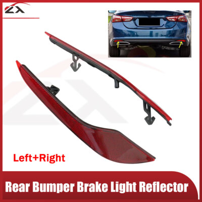 Set of 2 For 19-25 Chevrolet Malibu Rear Bumper Brake Light Reflector Left+Right
