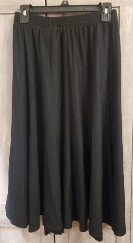 Maggie Sweet Skirt Womens Petite Small Black Pull On Knit Midi Office Career - Picture 2 of 4