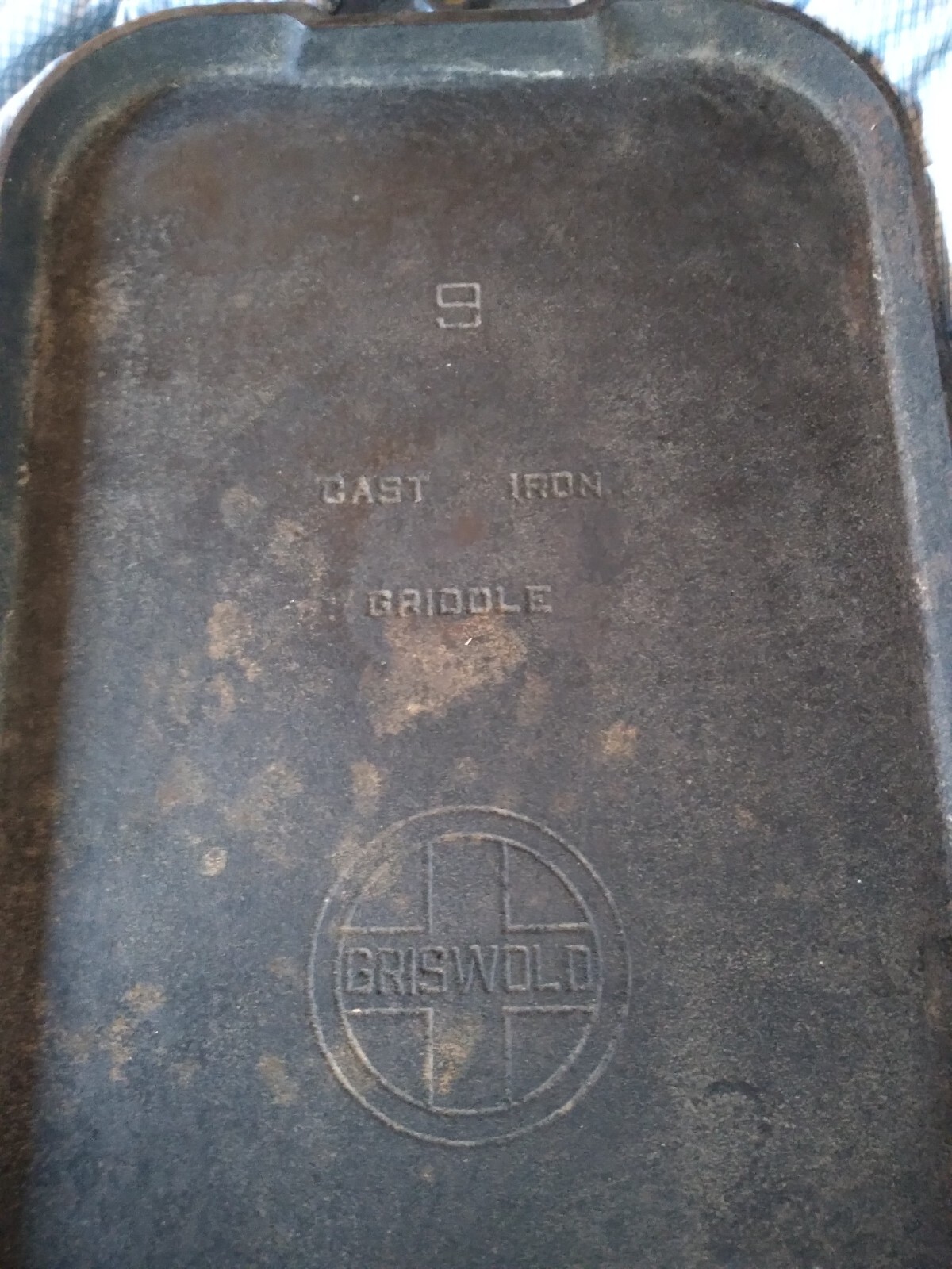 Pre Griswold Erie 9 Cast Iron Griddle eBay
