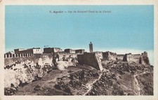 Old postcard AFRICA MOROCCO AGADIR VIEW OF THE WEST RAMPART OF THE CASBAH