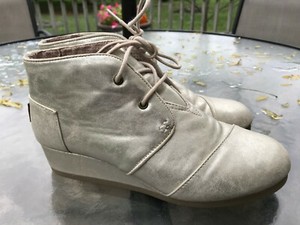 metallic shimmer booties