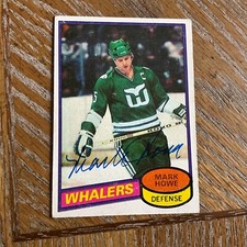Autographed  1980-81 Topps MARK HOWE   . HOF.       #G-1