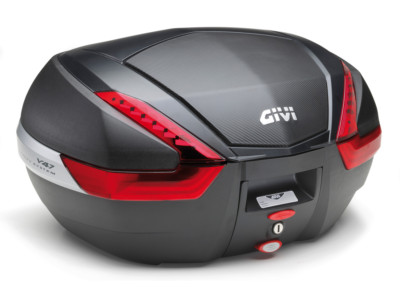 GIVI V47 monokey TOP BOX 47 litre top case BLACK with CARBON look panel V 47 NN