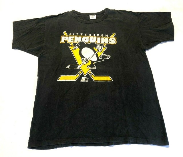 Vintage Pittsburgh Penguins Logo Athletic Single Stitch T-shirt Black Suze XL | eBay