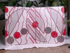A OOAK Red Abstract Handcrafted 2Set Reversible Original Canvas "   "