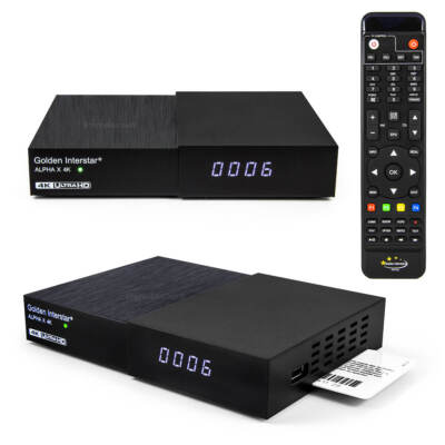 Golden Interstar Alpha X 4K UHD Satelliten Receiver DVB-S2x Linux HEVC H.265 NEU