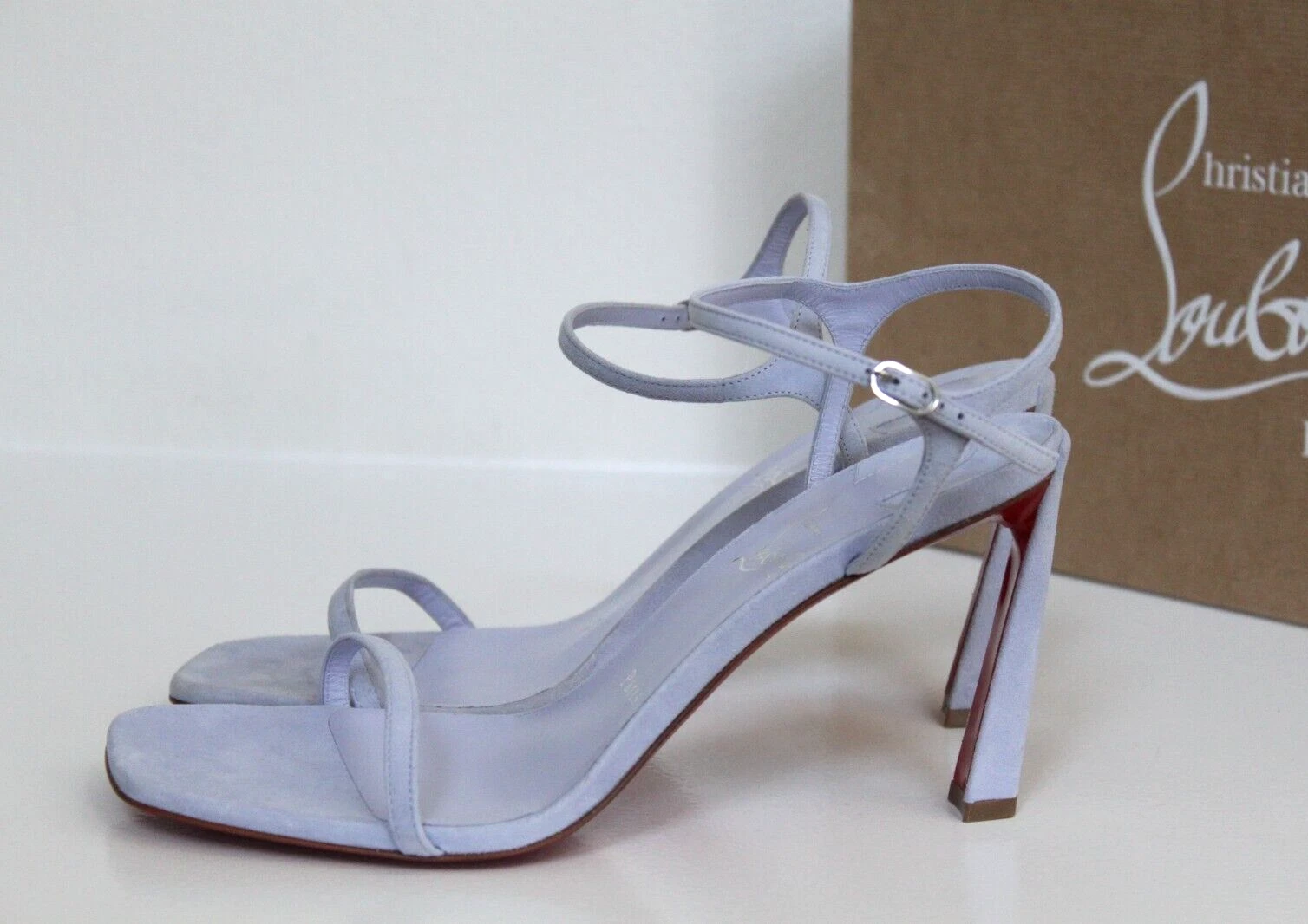 Christian Louboutin — sz 7.5 / 38 Christian Louboutin Purple Suede Condora Ankle-Strap Sandals Shoes