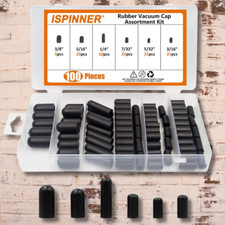 100 Pcs Carburetor  Vacuum Rubber Cap Plug Assortment Kit Intake Vacuum Lines