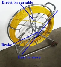 8mm 260m Fish Tape Fiberglass Wire Cable Running Rod Duct Rodder Fishtape Puller
