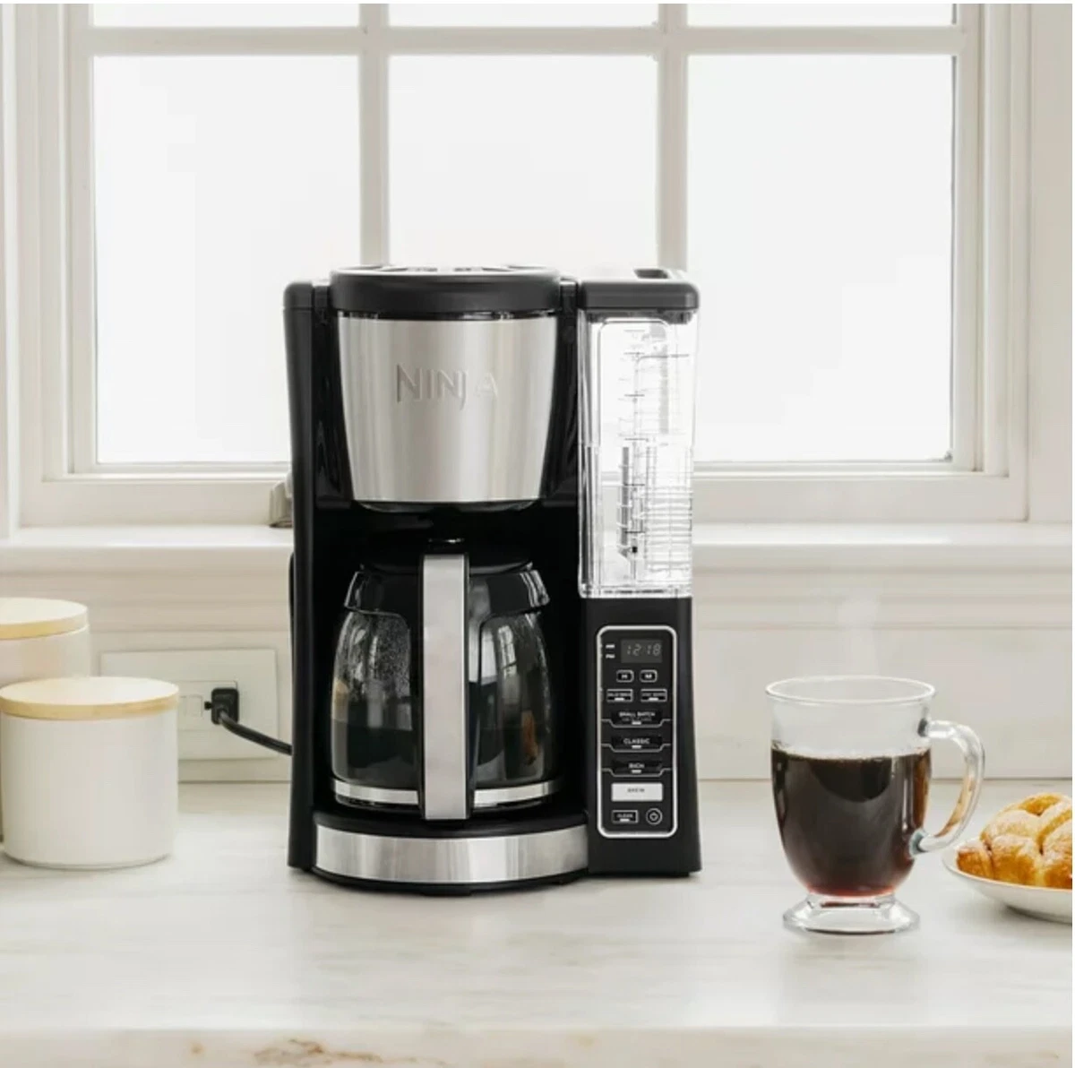 Programmable Brewer Coffee Maker - New Silver Ninja CE251 12-Cup