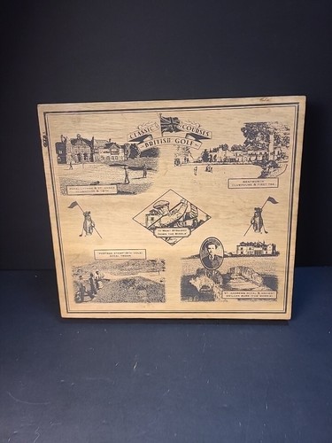 Walker's Classic Courses of British Golf Wooden Box Troon St. Andrew, 12x12x1.75