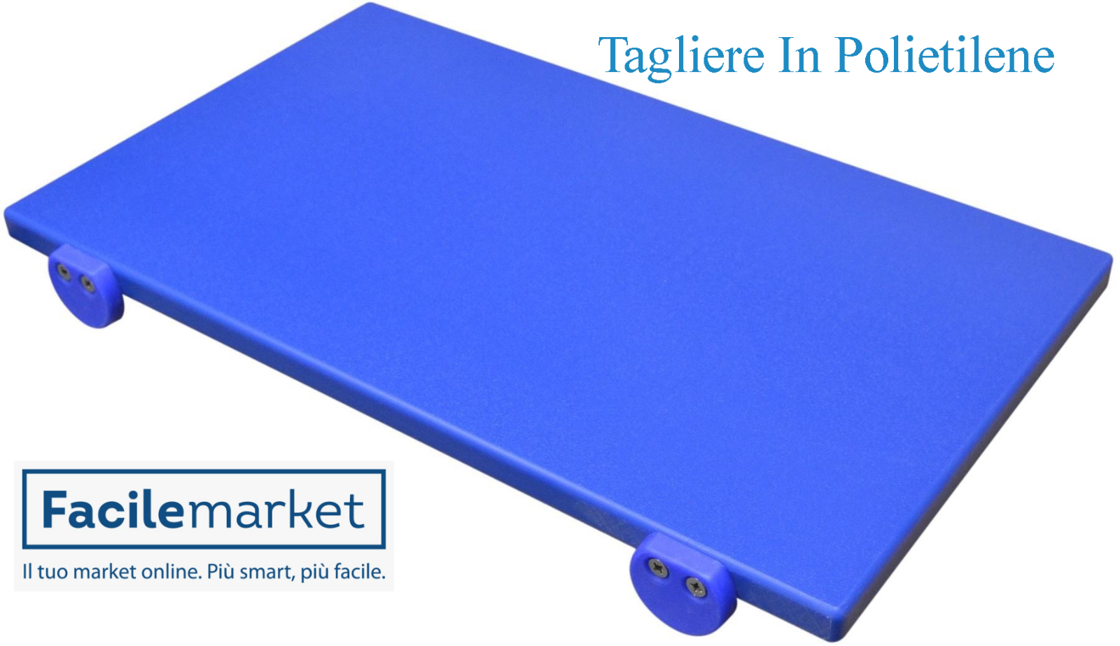 TAGLIERE IN POLIETILENE 40X30X2 CON FERMI BLU Made in Italy