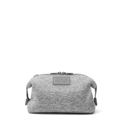 Black Dagne Dover Neoprene Toiletry Bag Small Heather Gray