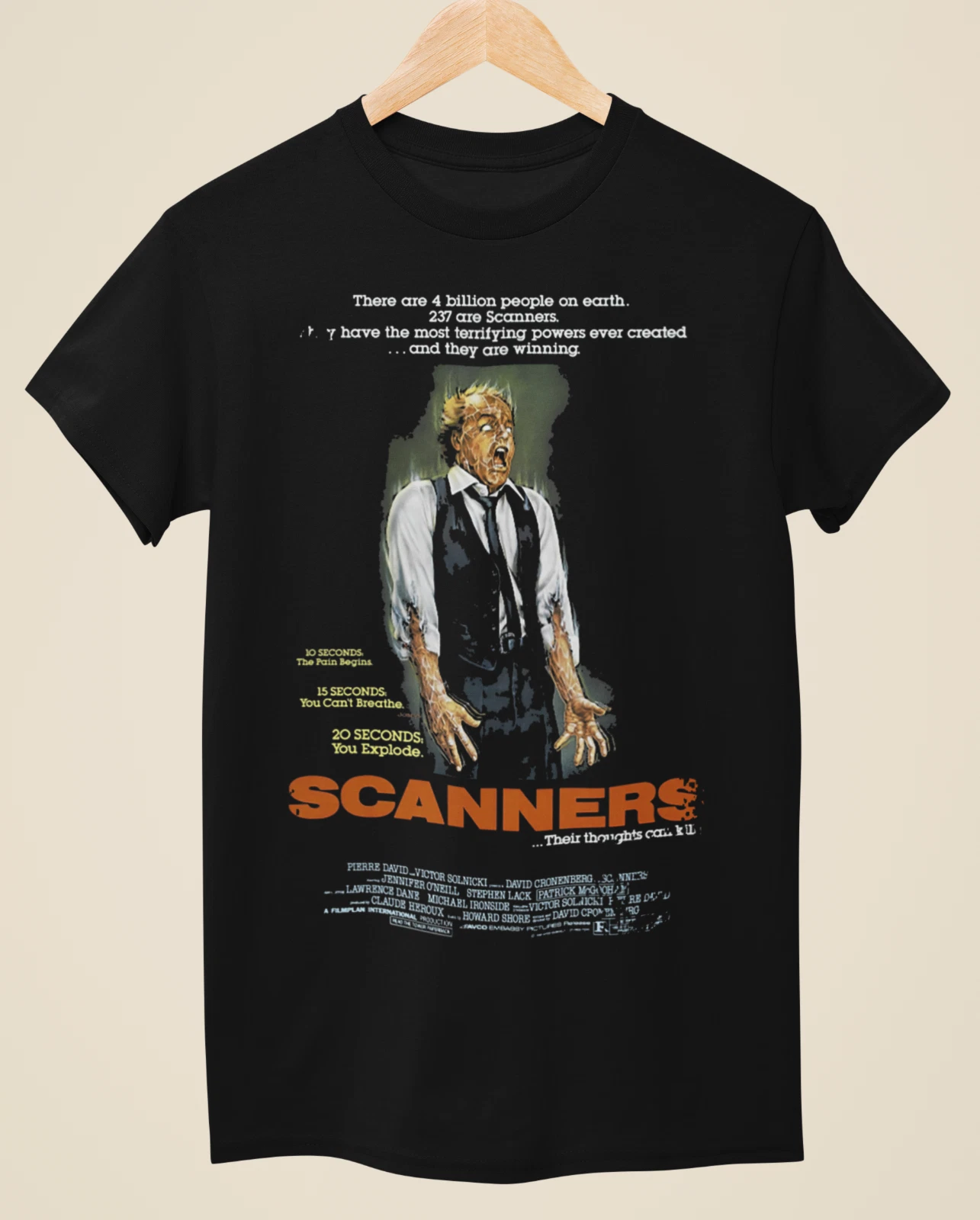 Scanners - Movie Poster inspired Unisex Black T-Shirt
Opens in a new window or tab