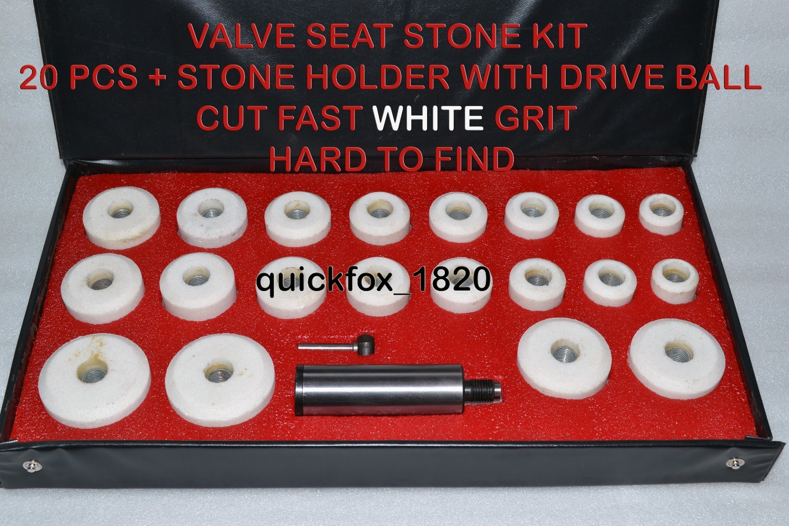 BLACK & DECKER VALVE SEAT GRINDER STONES ZIRCON WHITE 20x + STONE