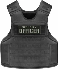 SECURITY Officer EMBROIDERY PATCH 2.5x7'' VELCR@ ON back GRAY ON BLACK