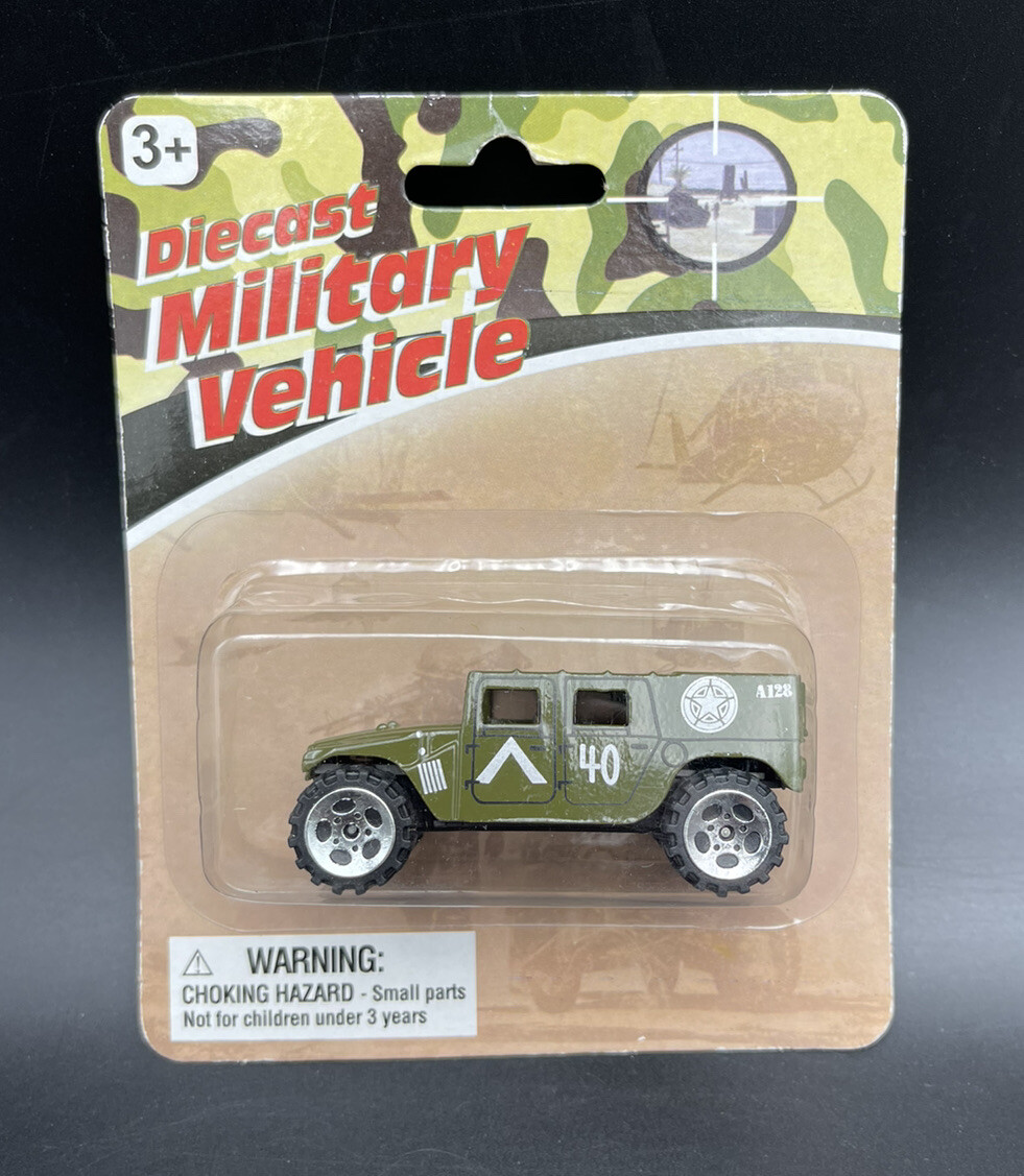 Diecast Military Vehicle 1:64 Scale Diecast Dark Green A128 Humvee