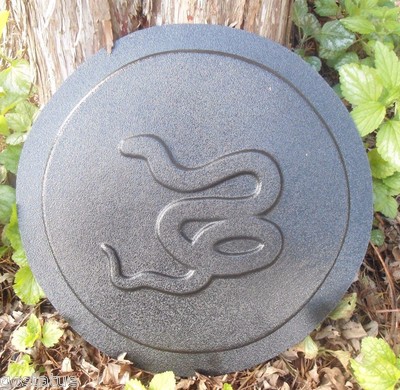 Snake stepping stone mold concrete plaster cement reptile mould  11'' x 1''