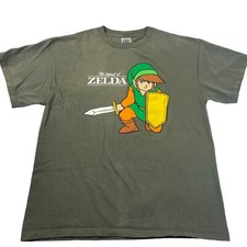 Vtg Legend Of Zelda Faded Promo Shirt L Video Game NES 80 s Cartoon Manual