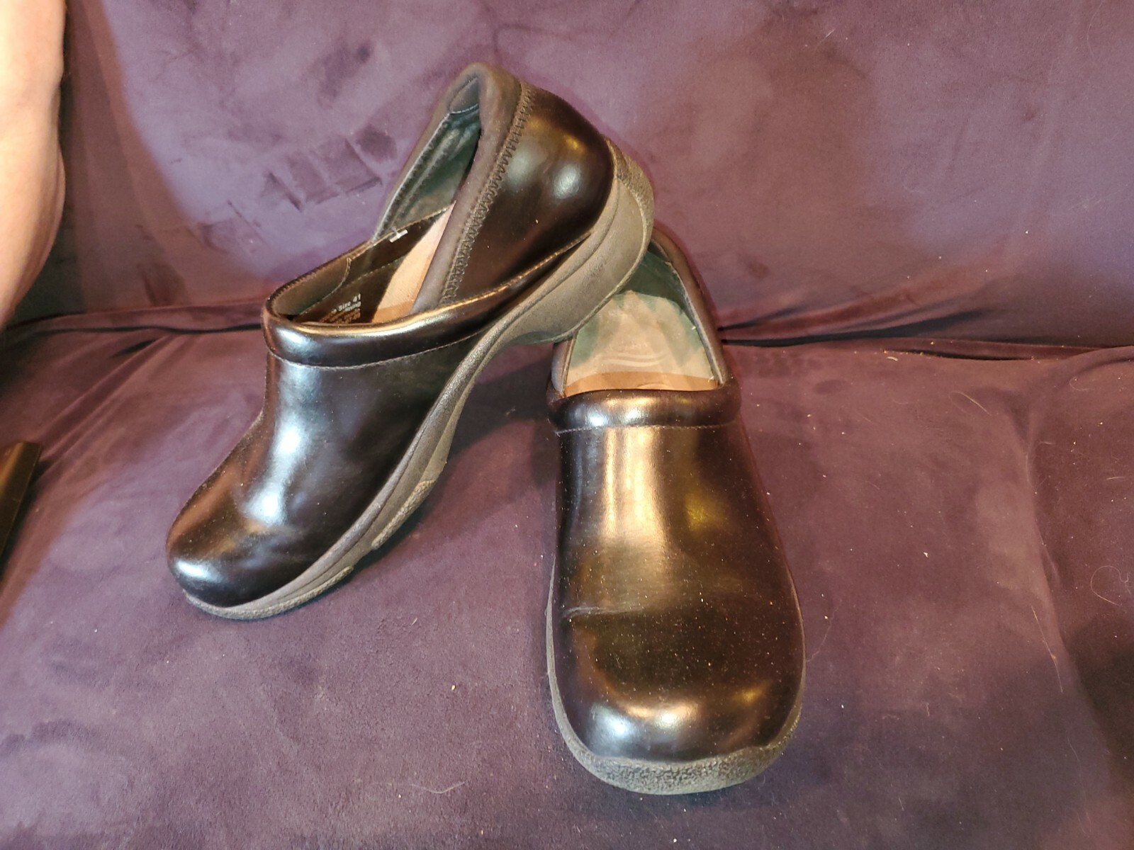 Dansko Pro Clogs Solid Black Leather EU Size 41 S… - image 1