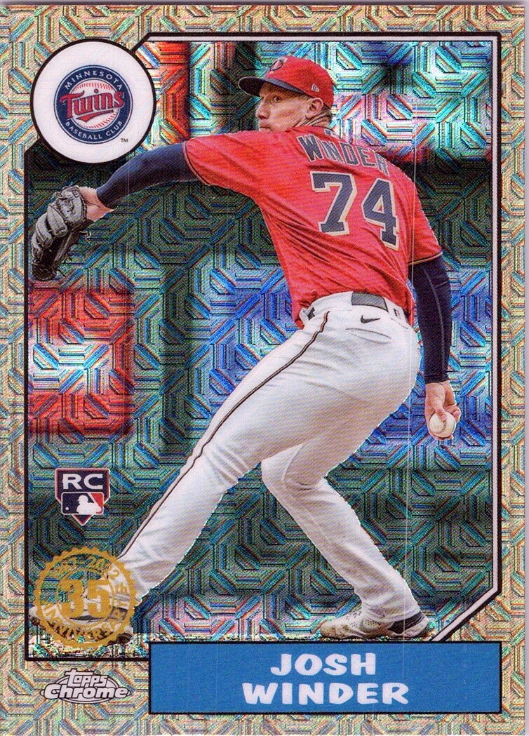 2022 Topps Update '87 Topps Silver Pack Chrome #T87C48 Josh Winder RC Minnesota