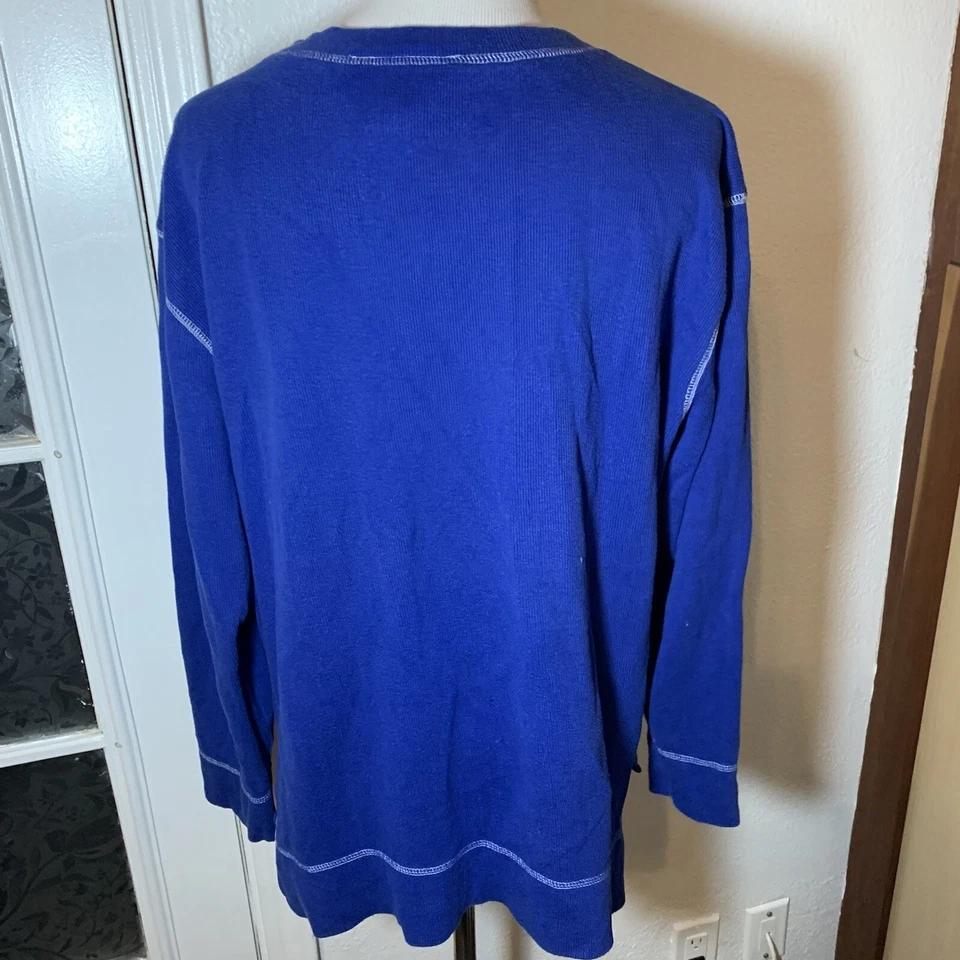 Denim & Co. Seeater 1/4 молнии длинным рукавом королевский синий большой - Изображение 3 из 4