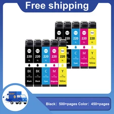 10Pack 220XL Ink Cartridges For Epson XP-320 XP420 WF-2760 WF-2750 WF2630 WF2650