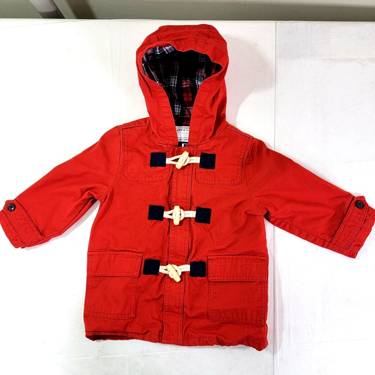 Authentic Janie And Jack Red 100% Cotton Jacket Size 18 to 24 Months infant  | eBay