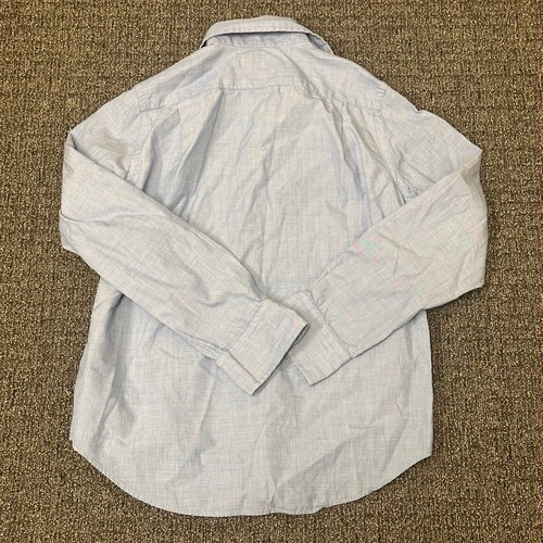 Polo Ralph Lauren Button Up Shirt Boys Sz 12 L/S Slim Fit Blue Pony Logo Preppy - Picture 3 of 7