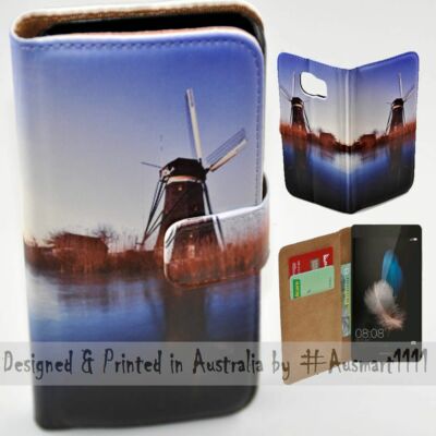 For Huawei Series - Windmill Theme Print Wallet Mobile Phone Case Cover