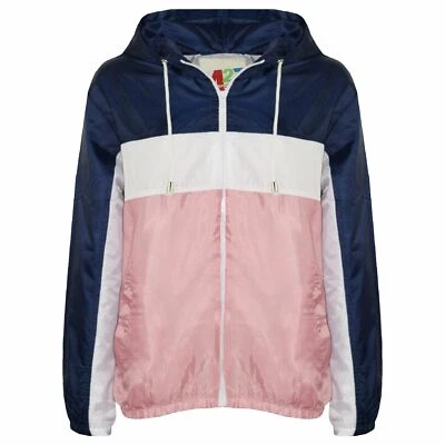 A2Z 4 KIDS® Kinder Mädchen Jungen Navy Windbreaker Kontrast Block Kapuze Jacken Rainmac Regenmantel