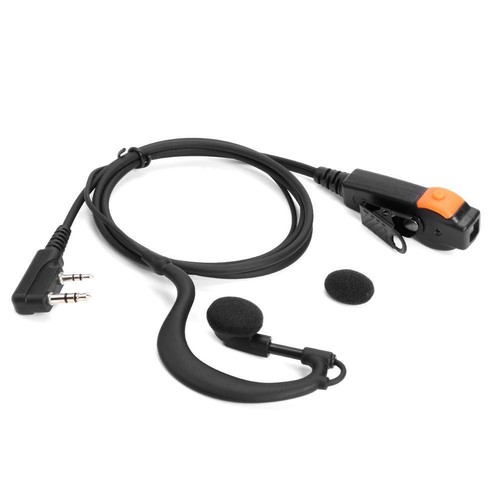 AU* 2 Pin Radio Earpiece Dual PTT Radio Earphone G Type for Kenwood Baofeng 888S - Zdjęcie 11 z 12