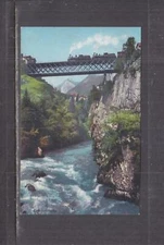 SWITZERLAND, GOTTHARD RAILWAY, TRAIN, GOESCHENEN VIADUCT, c1910 ppc., unused.