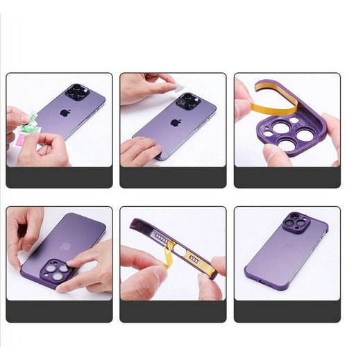 Case For iPhone 16 15 14 13 12 Frameless Bumper Glass Lens Protector Cover - Picture 19 of 32