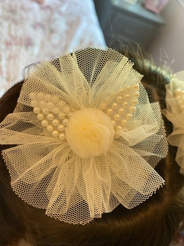 EASTER BUNNY EARS POM POM BABY TODDLER GIRLS HAIR BOWS CLIPS RIBBON HANDMADE - Picture 7 of 11