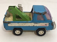 Rare Vintage Buddy L Wrecker Tow Truck Metal Toy Blue  Green