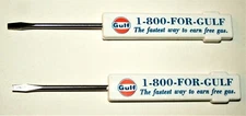 2 Vintage Gulf Oil & Gas Promo Magnetic Screwdrivers 1-800 1990s NOS New Unused