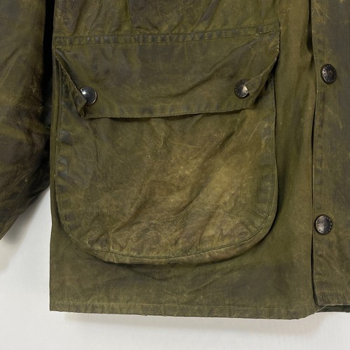 Barbour Bedale Wax Jacket Mens C40 Medium Green Outdoor Classic Vintage 4 Pocket - Picture 11 of 20