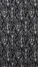 Alexander Henry Nicole's Print Wheels on Fire Black Cotton Fabric by Yard