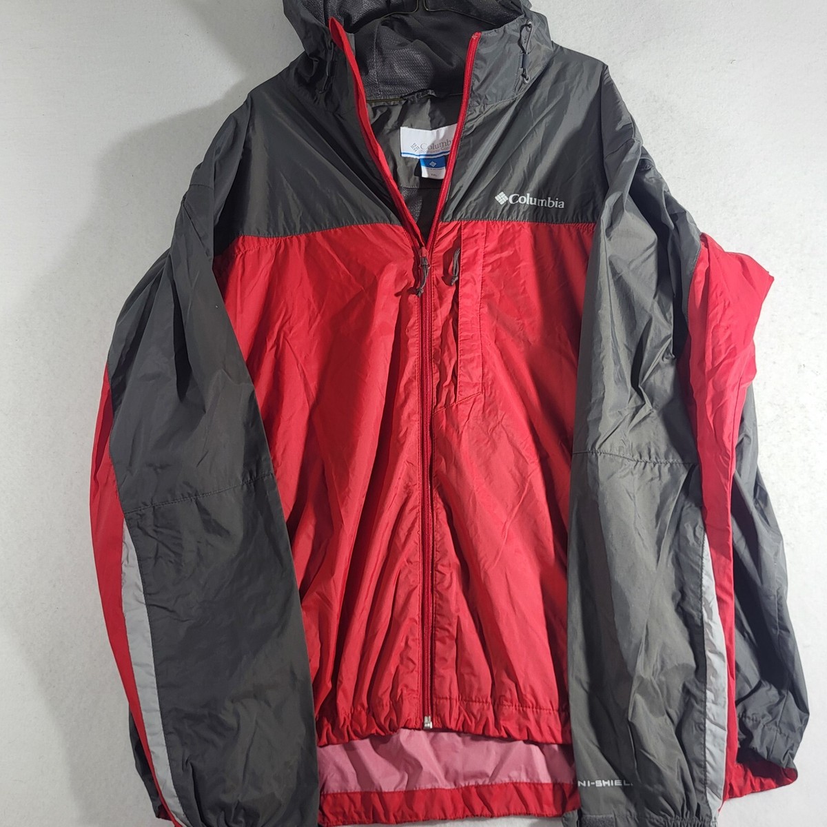 【美品 高機能】US Columbia OMNI-SHIELD スノーボード L Columbia Omni Shield Jacket Size XXL Gray Red Ski Waterproof