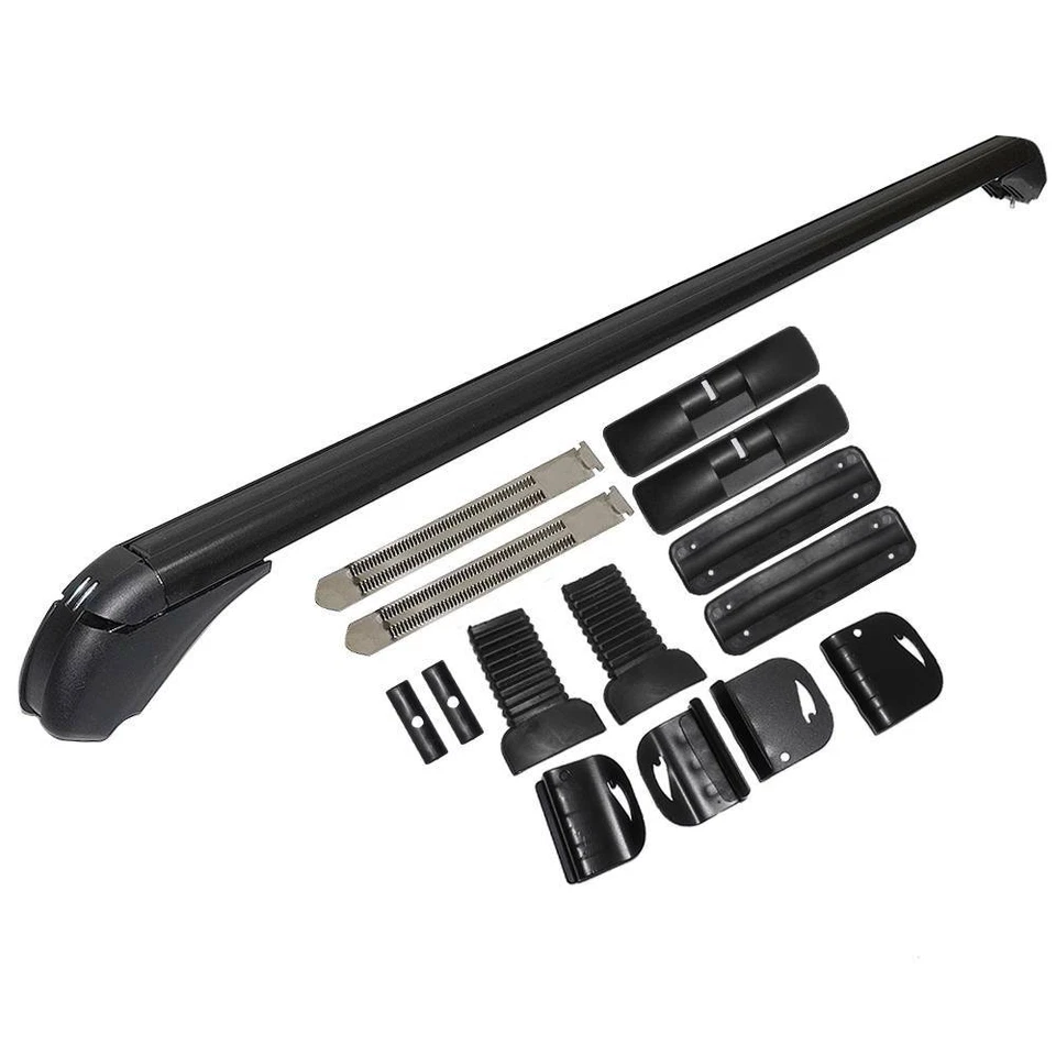 Aluminum Car Roof Rack Cross Bar Side Rail Luggage Carrier w/ Antitheft Lock Foto 3 de 4