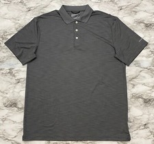 Chaps Golf 78 Mens Polo Shirt Size M Gray Stay Dry Short Sleeve Heathered Logo