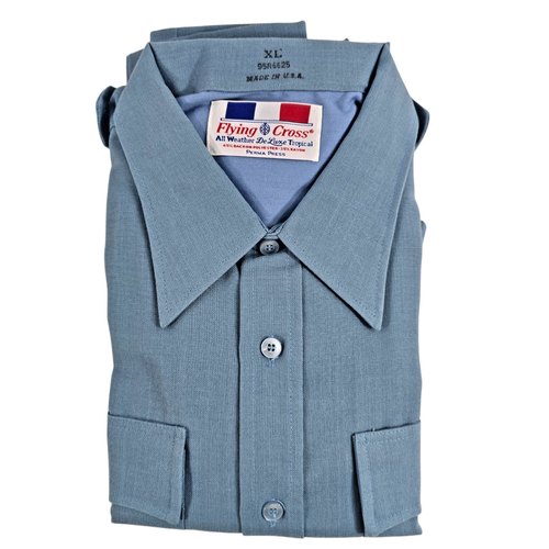 Flying Cross XL Short Sleeve French Blue Shirt Fechmeimer Guard 95R6625 New - Picture 6 of 7