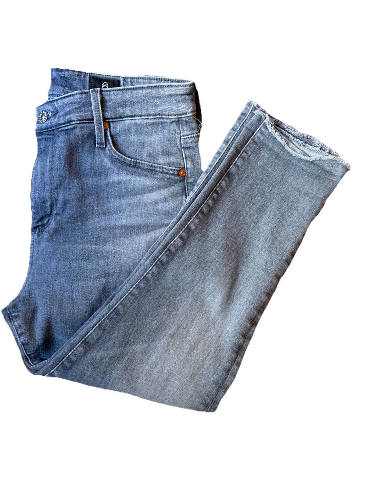 AG Adriano Goldschmied High Rise Skinny Ankle Blue Denim Jeans 5-Pocket