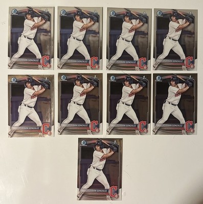 2025 Bowman Esteban Gonzalez 1st Chrome Lot x9 Guardians BCP-70