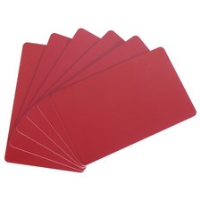 40 Pack 30 Mil Graphic Quality Red Blank PVC Card for ID Badge Printer